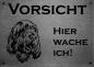 Preview: Edelstahl Warnschild Spinone Italiano VORSICHT Freilaufender Hund! Betreten auf eigene Gefahr!